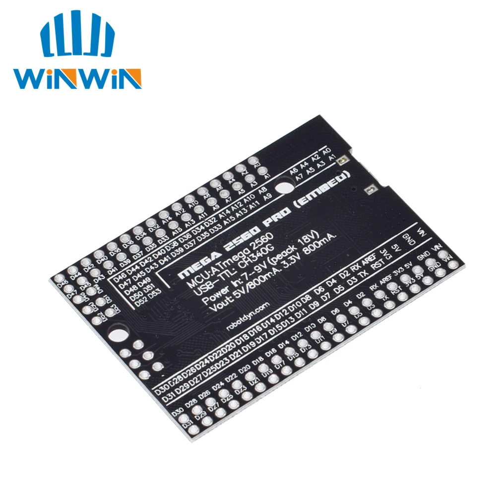 10 шт. Мега 2560 PRO встроенный CH340G/ATMEGA2560-16AU чип с штекерами совместимы Mega2560
