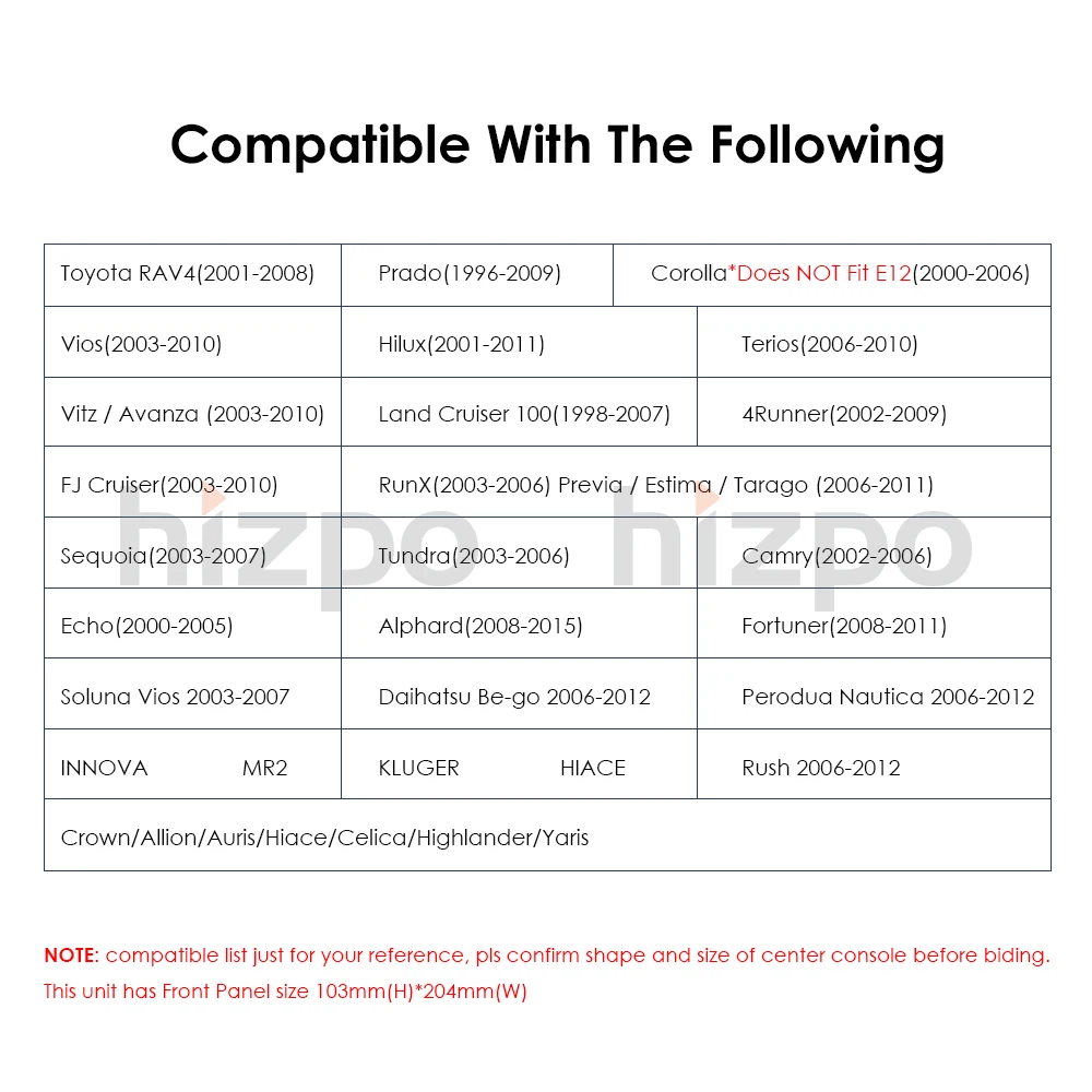 Discount Hizpo Android9.0 4Core 2DIN Car DVD GPS for Toyota Terios Old Corolla Camry Prado RAV4 fortuner radio 4G wifi Capacitive 800*480 4
