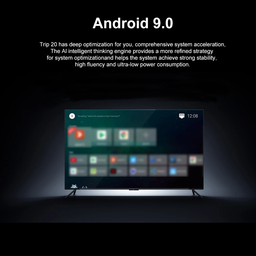 ТВ приставка Trip20 Android 9,0 Смарт ТВ приставка Rockchip RK3318 4GB+ 32GB UHD 4K медиаплеер VP9 BT4.0 2,4G WiFi Android приставка