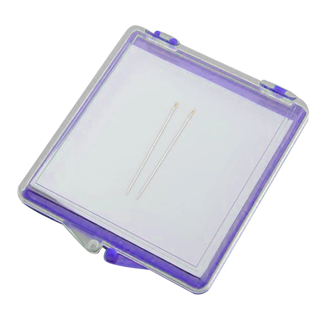 Magnetic Sewing Pin Cushion Clear Top DIY Needle Pincushion Sewing Tools Storage Case Needlepoint 2 Pins Set