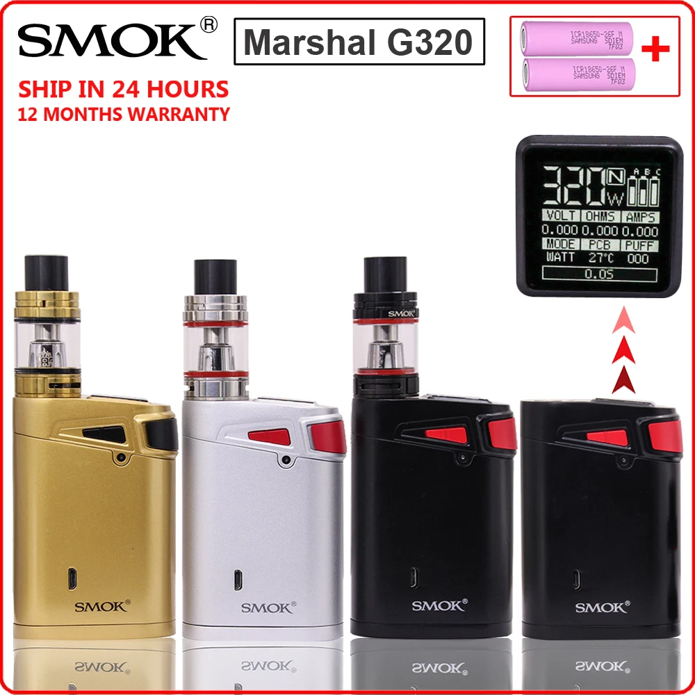 Оригинальный набор SMOK Marshal G320 электронная сигарета 320 Вт вейп мод с TFV8 большой