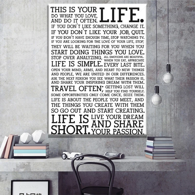 TheManifestoThisIsYourLifePosterPrintCanvasPaintingQuote