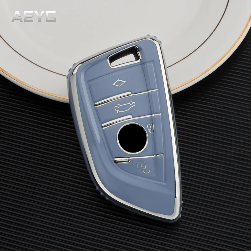 Fashion TPU Car Key Case Full Cover Shell Fob For BMW X3 X5 G05 X6 1 3 5 7 Series F30 F34 E60 E90 F10 E34 E36 F20 G30 F15 F16