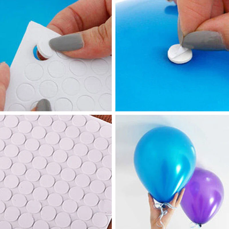 Pegamento para globos de 100 puntos, globo de suministros para fiestas, cumpleaños, boda, decoración de techo, pegatinas de pared