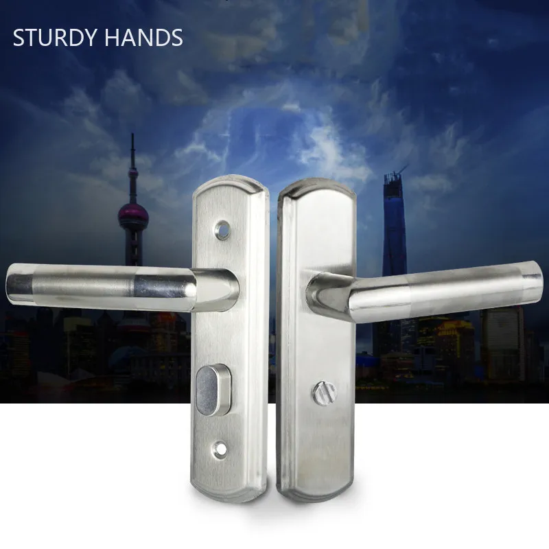 Simple Bathroom Door Lock Zinc Alloy Interior Bedroom Door Handle Lock  Anti-theft Lock Bathroom Toilet Lock Furniture Hardware - Door Locks -  AliExpress