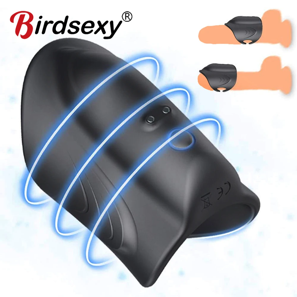 Вибрирующее кольцо для пениса Силиконовое с рукавом члена вибратор эрекция