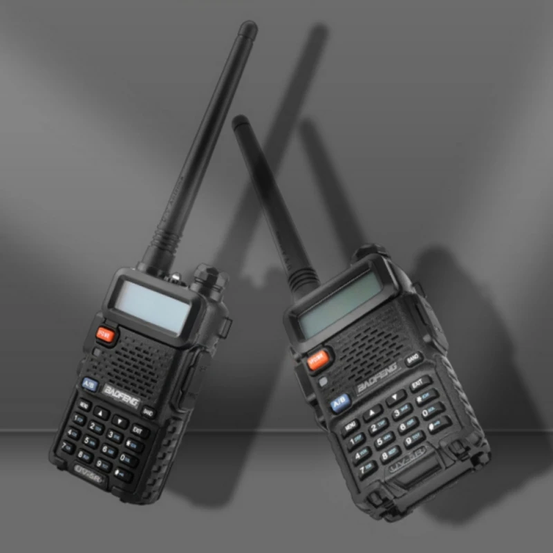 

BF-UV5R Walkie Talkie 1pc with Rechargeable Battery Headphone Wall Charger Long Range 128 Channels Two Way Radio