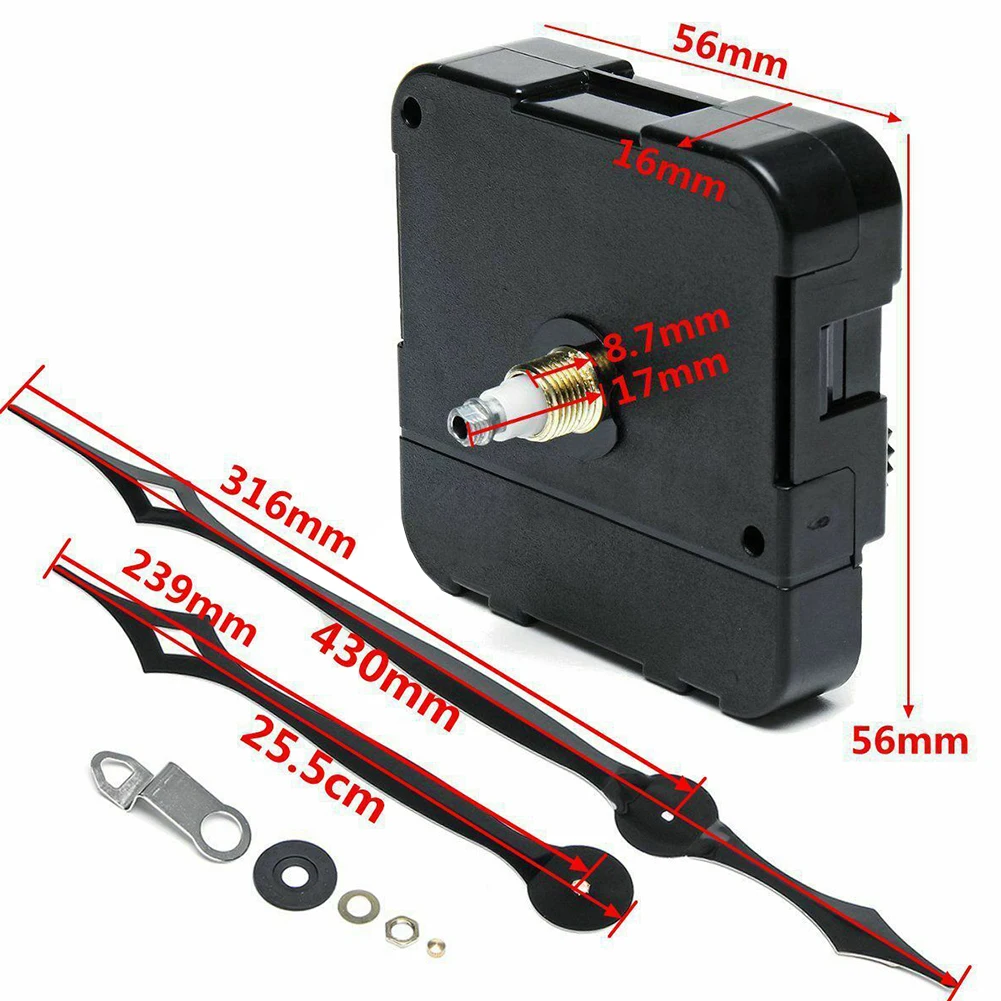 Ремонтный механизм двигателя комплект механизма для кварцевых часов DIY часовая минутная стрелка стены необходимый инструмент замена большой высокий крутящий момент бесшумный