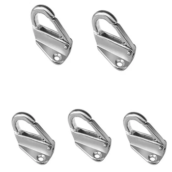 

New Arrival-5Pcs 4m Stainless Steel Fending Hooks Fender Spring Hook Snap Attach Rope Boat Sail Tug Ship Marine Hardware Boats