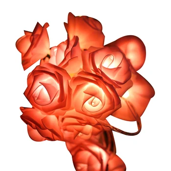 

10 LED Rose Flower String Lights Fairy Wedding Party Garden Decor Romantic Hanging Lamp in Wedding Room Bedroom