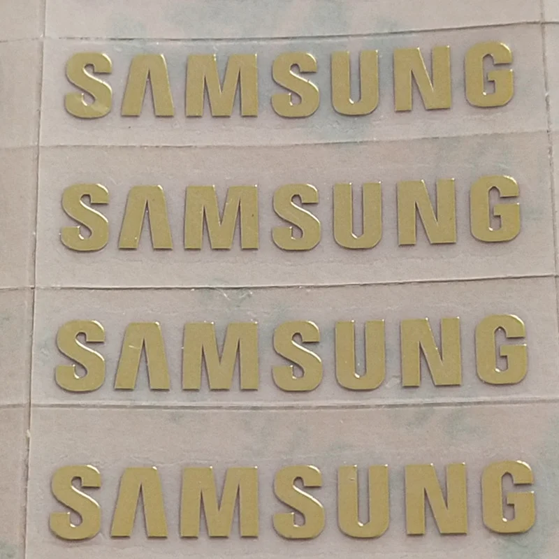 Золотая наклейка на заказ металлические наклейки с логотипом Samsung Galaxy S3 s4 s5 1 9x0 3