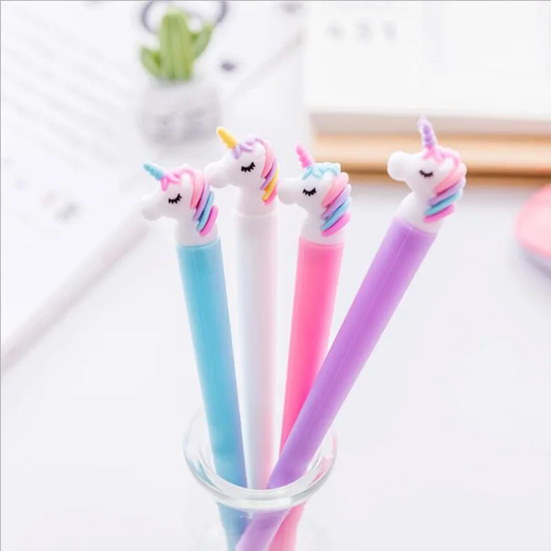 2pcs/lot Kawaii Candy color animal gel pen writing Papelaria 0.5mm black ink office school supplies Stationery wholesale G211