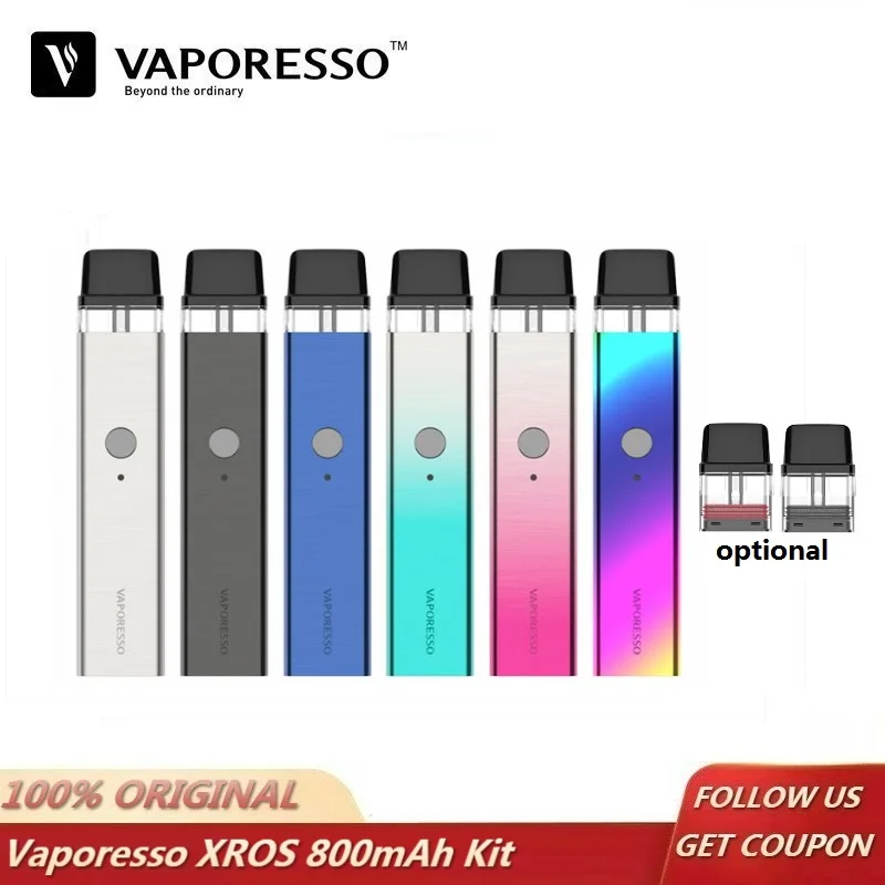 Vaporesso-Kit de vapeo XROS Original, batería integrada de 800mAh con cartucho de cápsula de malla de 2ml, cigarrillo electrónico con Chip AXON VS Minifit Zero