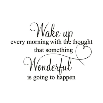 Letter Wall Sticker Wake up Every Morning Removable Art Vinyl Mural Home Room Decor Wall Stickers English Alphabet Wallpaper 3