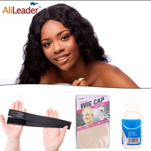

Waterproof Glued For Lace Wig Silk Stockings Hairnets Wig Cap Black Adjustable Elastic Band Invisible Liquid Glue Super Adhesive
