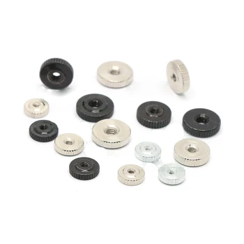 

5pcs M2 M2.5 M3 M4 M5 M6 round straight grain knurled thin hand screw nuts adjustment nut GB/T807-1988 carbon steel