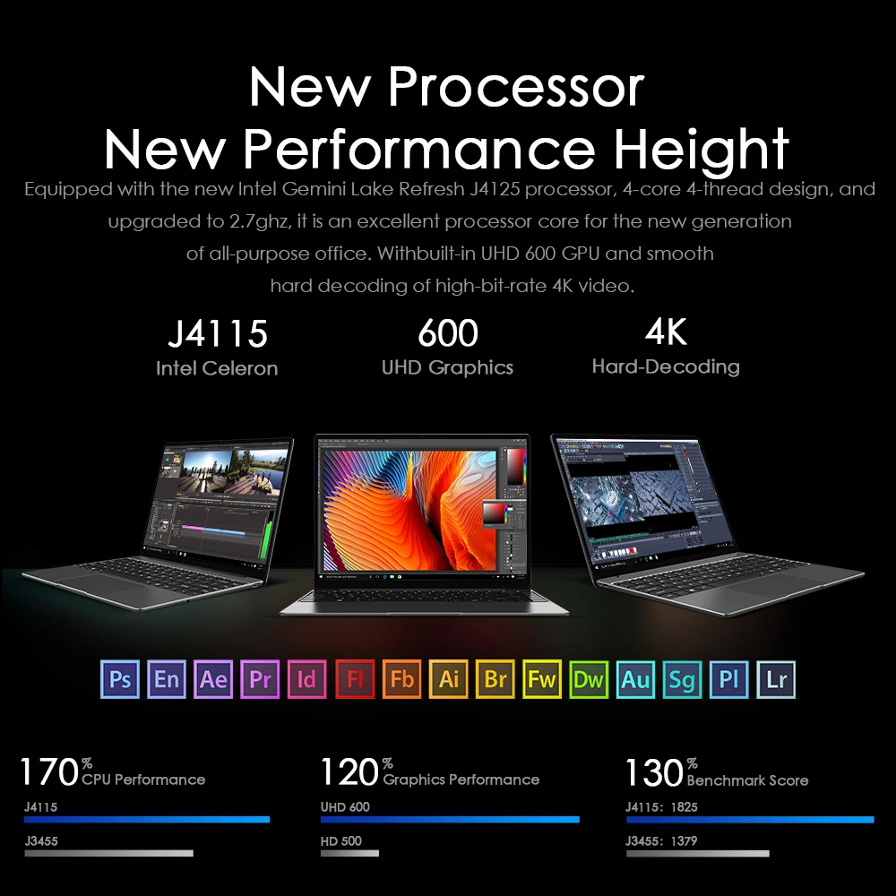 CHUWI original GemiBook Pro 14inch windows 10 Laptop Intel Gemini lake J4125 Quad Core 16GB RAM 512GB SSD With backlit keyboard-2