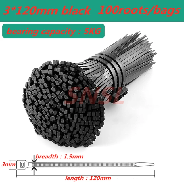 3X120 black 100PCS