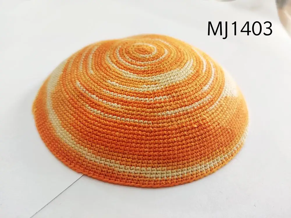 

Handmade Kippah knitted hat Jewish articles