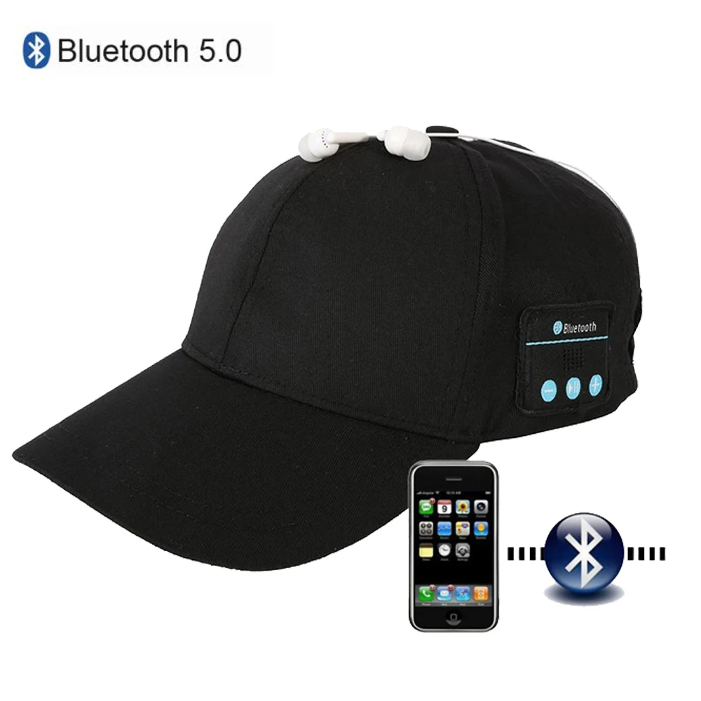 Fashion Bluetooth 5.0 Headphones Headset Baseball Cap Wireless Summer Hats With Stereo Earphone