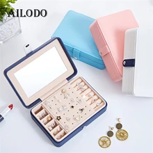 Ailodo Fashion Jewelry Box For Women Portable Necklaces Earrings Rings Jewelry Packaging Display Box Drop Shipping Wholesale Ailodo Fashion Jewelry Box For Women Portable Necklaces Earrings Rings Jewelry Packaging Display Box Drop Shipping Wholesale