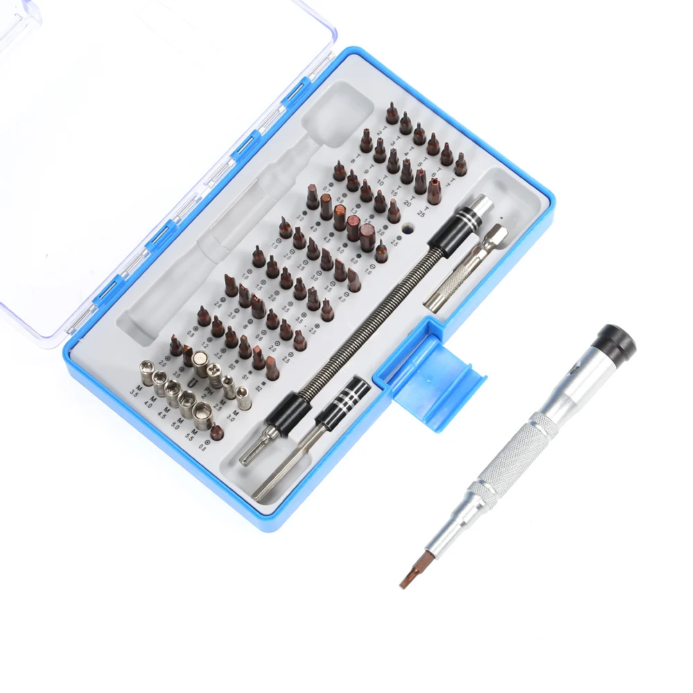 

64 in 1 Precise Screwdriver Set with 60 Bit Magnetic Screwdriver Kit Professional Electronics Repair Tool with Flexible Shaft