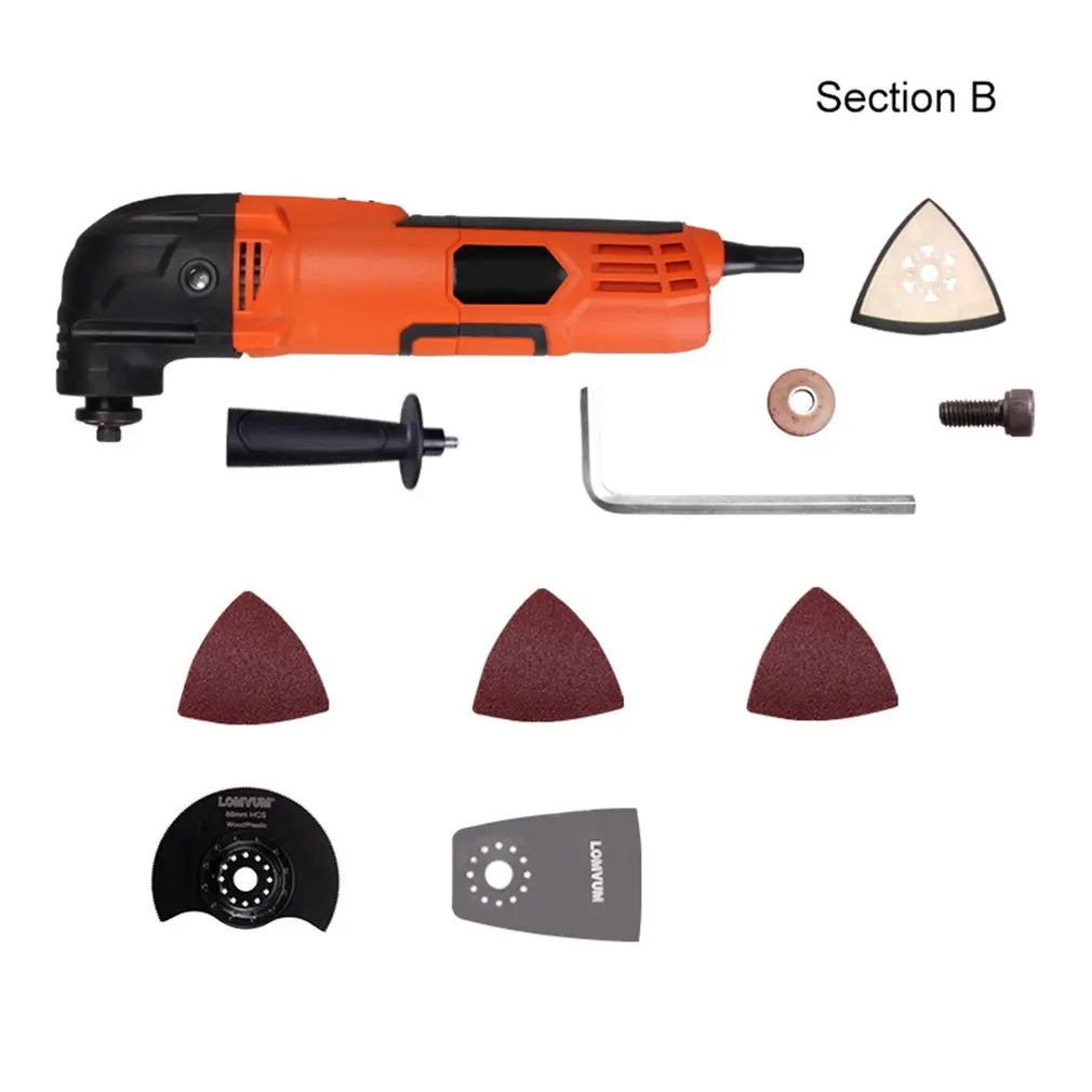 B 260W Multi-Function Electric Cutter Trimmer Woodworking Oscillating Tools Electric Saw Renovator Tool Multimaster - Цвет: B