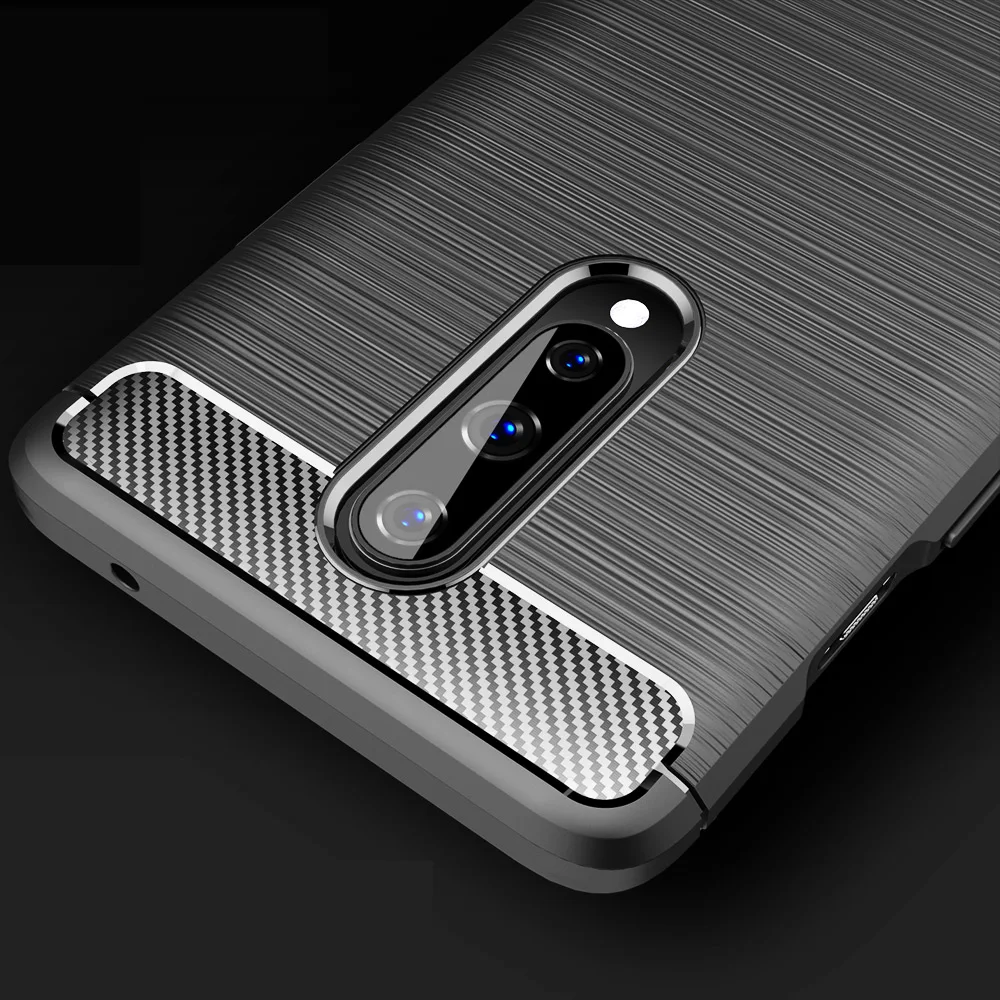 Матовый чехол из углеродного волокна для OnePlus 8 Pro мягкий силиконовый защитный ТПУ