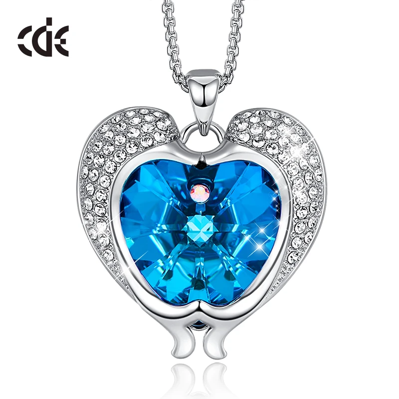CDE женское ожерелье в виде животных с синими кристаллами от Swarovski подвеска