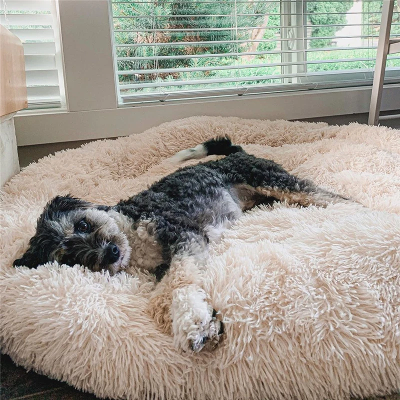 VIP LINK - Dog Long Plush Dounts Beds Calming Bed Hondenmand Pet Kennel Super Soft Fluffy Comfortable for Large Dog / Cat House VIP LINK - Dog Long Plush Dounts Beds Calming Bed Hondenmand Pet Kennel Super Soft Fluffy Comfortable for Large Dog / Cat House