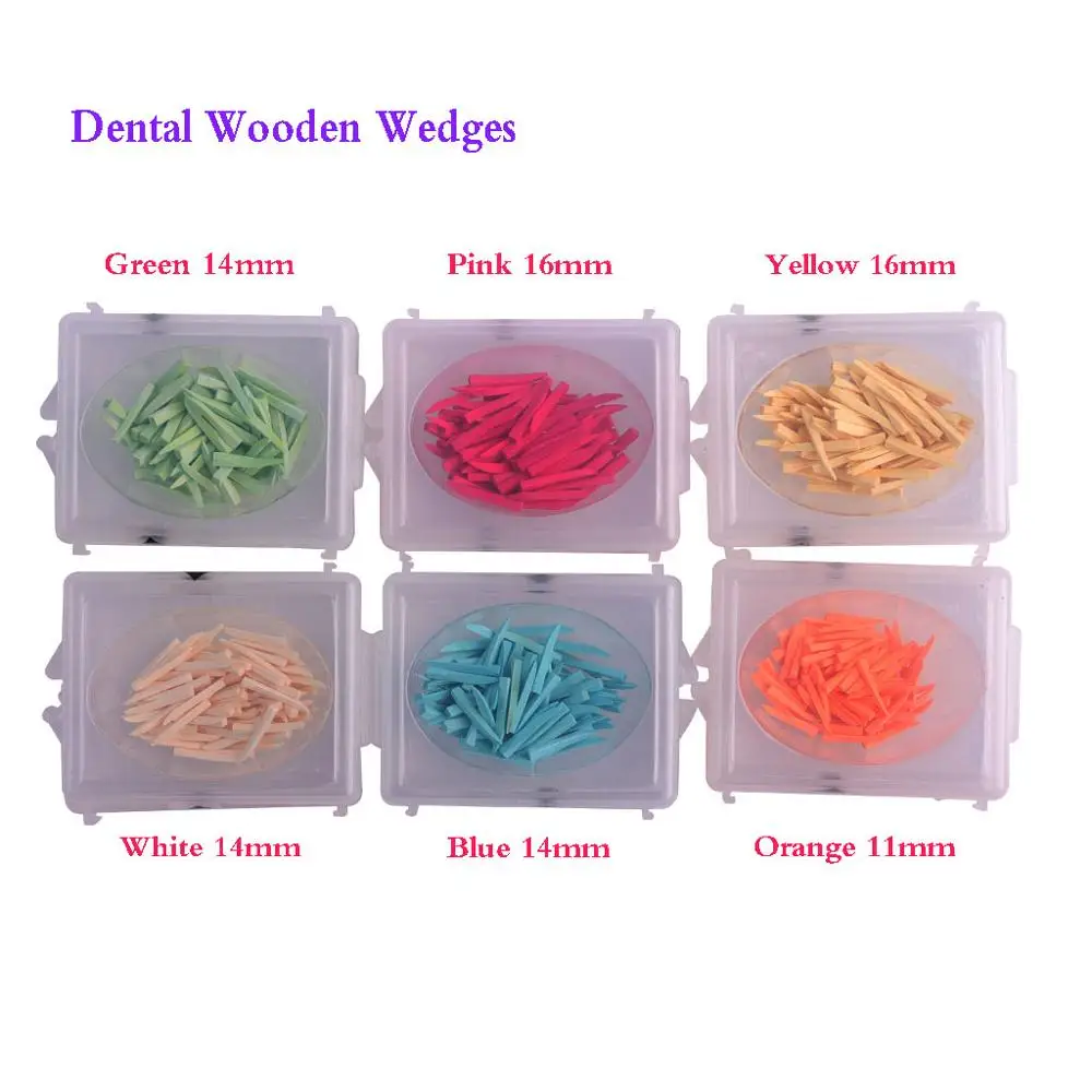 

Cesoon 100Pcs/Box Dental Wooden Wedges Fixing Restoration Interdental Composite Tooth Gap Wedge Dentistry Lab Materials 6 Sizes