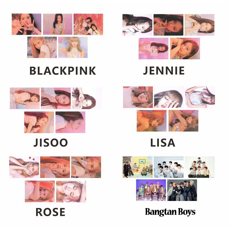 Kpop Bangtan мальчики черный розовый ЛОМО карта жизни Фотокнига карта душа Persona JIMIN SUGA J-HOPE JISOO открытка LJJ72