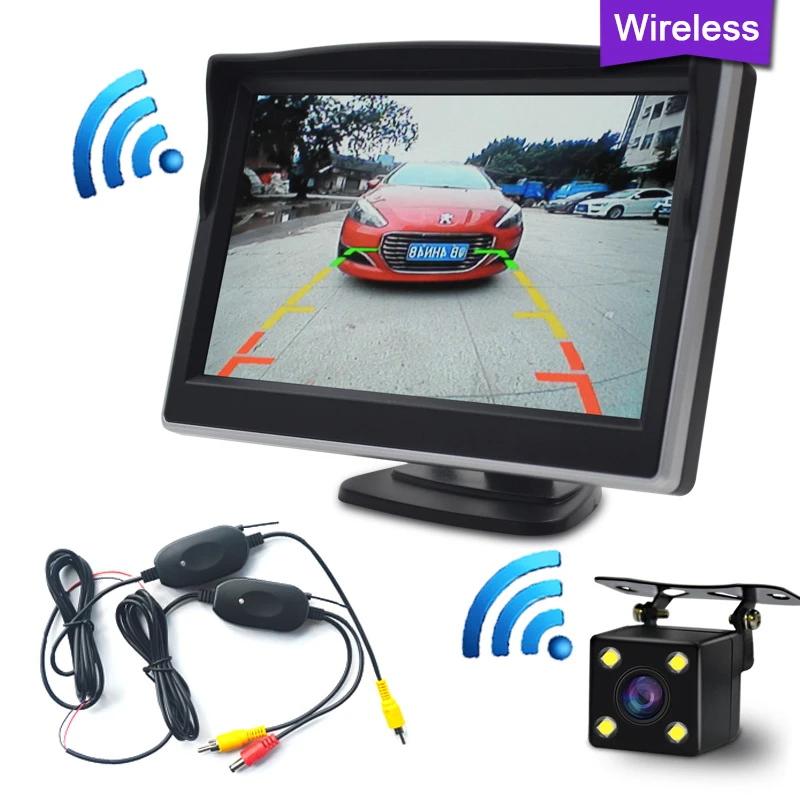 rear camera for car Reverse Parking Backup Cam Monitor 2.4G Wireless RCA Video Transmitter Receiver Adapter Kit for Car DVD Monitor Rear View Camera car camera recorder