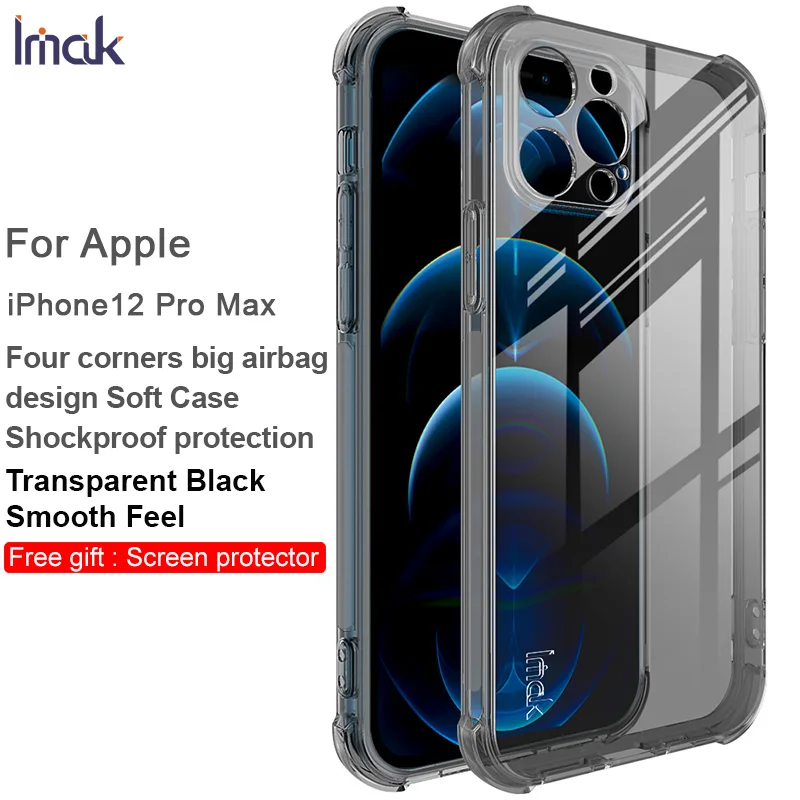 

IMAK Crystal Case for IPhone 13 12 Pro Max Clear Soft TPU NEW Protective Cover for Iphone 13 12 Mini IPhone12 Bumper Bag