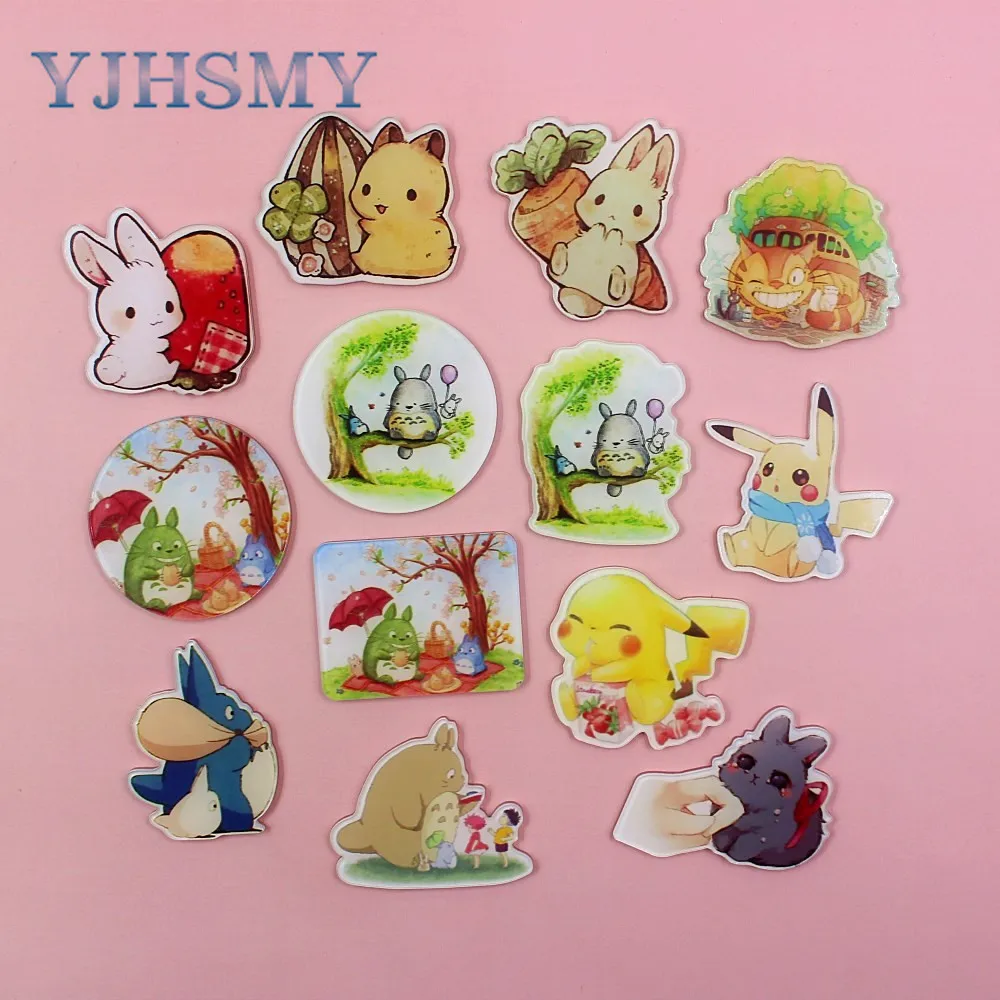 

YJHSMY BR1192,1pcs Flat back and brooch Acrylic cartoon badge cute decorative badge animal pin accessories