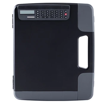 

A4 Storage Clipboard File Box Case Document File Folders Clipboard Portable Clipboard Storage Case with Calculator