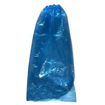 

ASDS-50 Pairs Disposable Shoe Covers Rain Shoes and Boots Cover Plastic Long Shoe Cover Waterproof Anti-Slip Overshoe