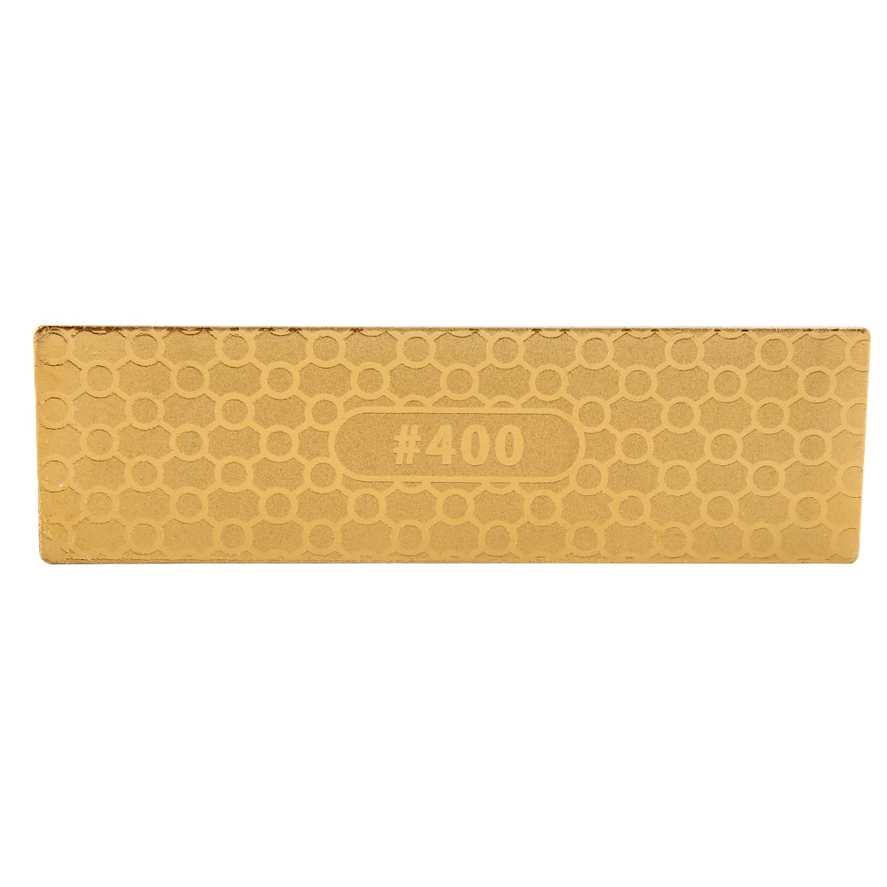 2 Sides Diamond Plate Ti Titanize Knife Sharpening Stone Whetstone 400/1000 Double-Sided Small Titanium-Plated | Дом и сад