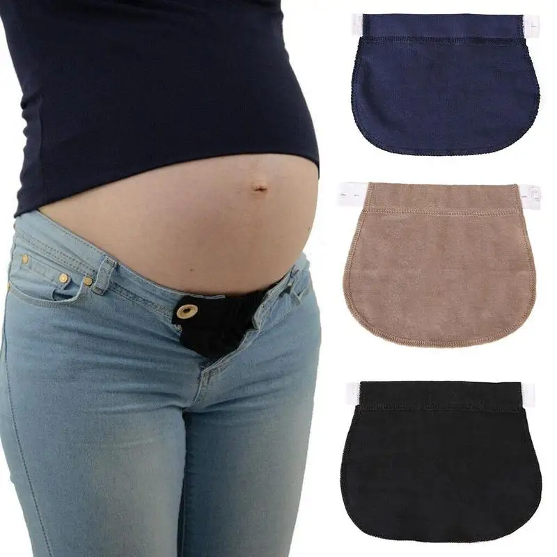 

Pregnancy Waistband Belt Soft Adjustable Elastic Pants Lengthening Waist Extenders Button Maternity Mother Loose Pants Belt