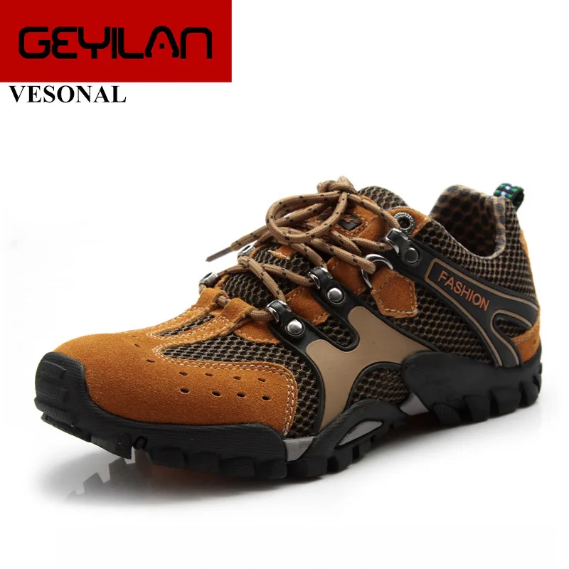 

Spring Autumn Genuine Leather Sneakers Mesh Male Shoes For Men Adult Casual Breathable Patchwork Walking Footwear A832