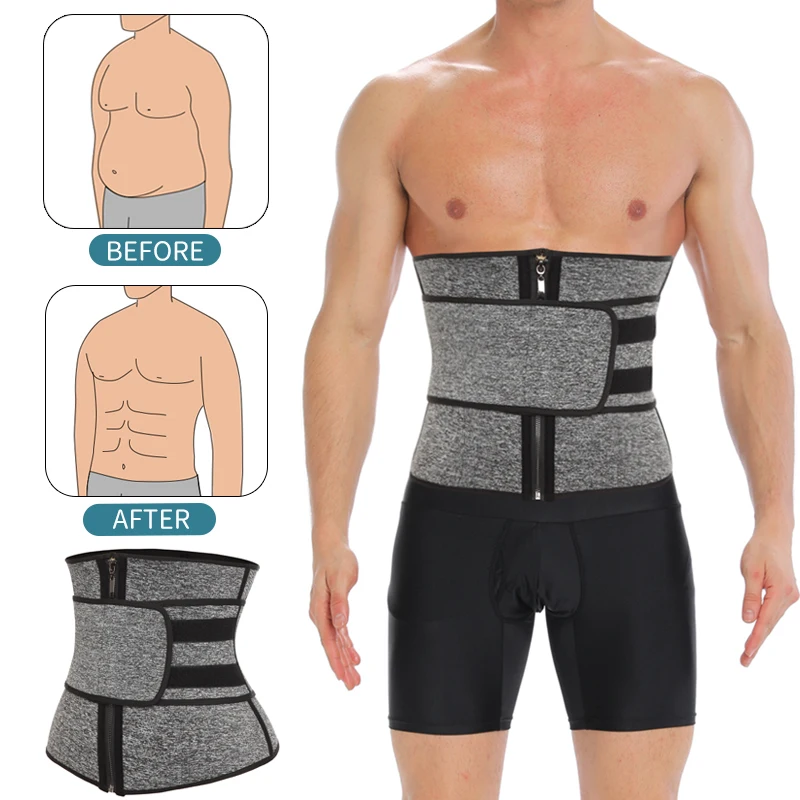 

Mens Waist Trainer Modeling Belt Belly Slimming Body Shaper Tummy Control Weight Loss Shapewear Promote Sweat Slim Trimmer Belt