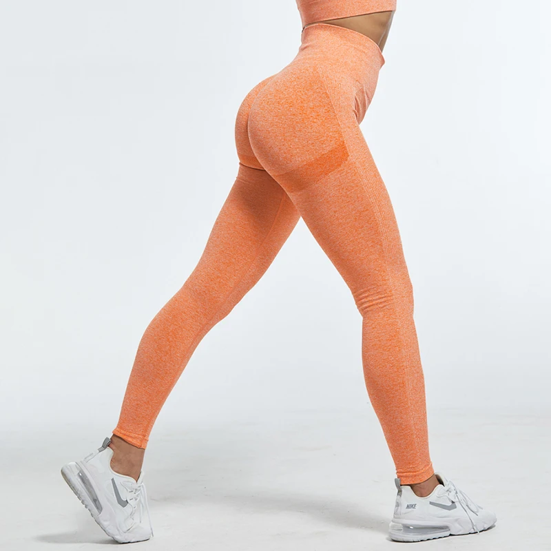 NORMOV Seamless Women Leggings Fitness High Waist Push Up Peach Polyester Leggings Workout Jeggings Casual Leggigns Female tiktok leggings