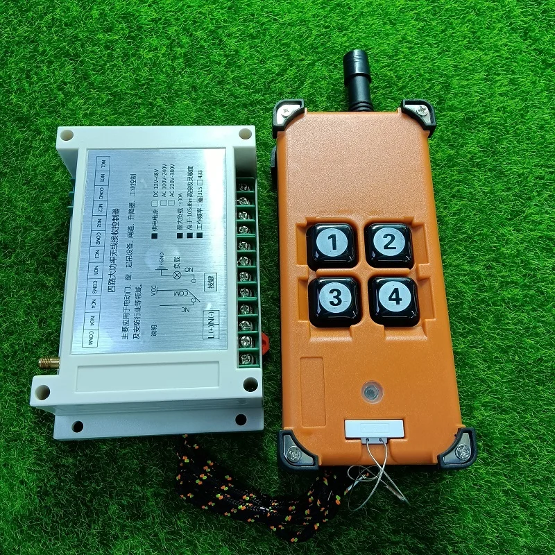 Remoto sem Fio Interruptor de Luz Transmissor + Ventosas Controle Led Relé Saída Rádio rf Antena 500-3000m Ac110v 220v 380v 4ch - Image 2