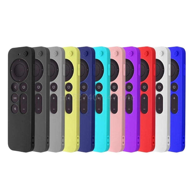 Silicone Remote Controller Protective Case Compatible for Apple TV 4K Shockproof Anti-slip Soft Case Cover