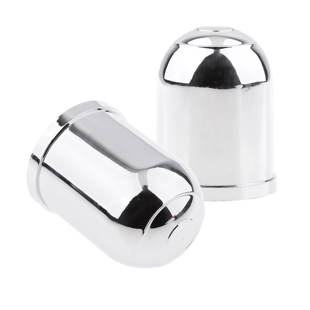 2pcs CHROME TOW BAR BALL COVER CAR TOWING HITCH TOWBALL PLASTIC CAP 50MM
