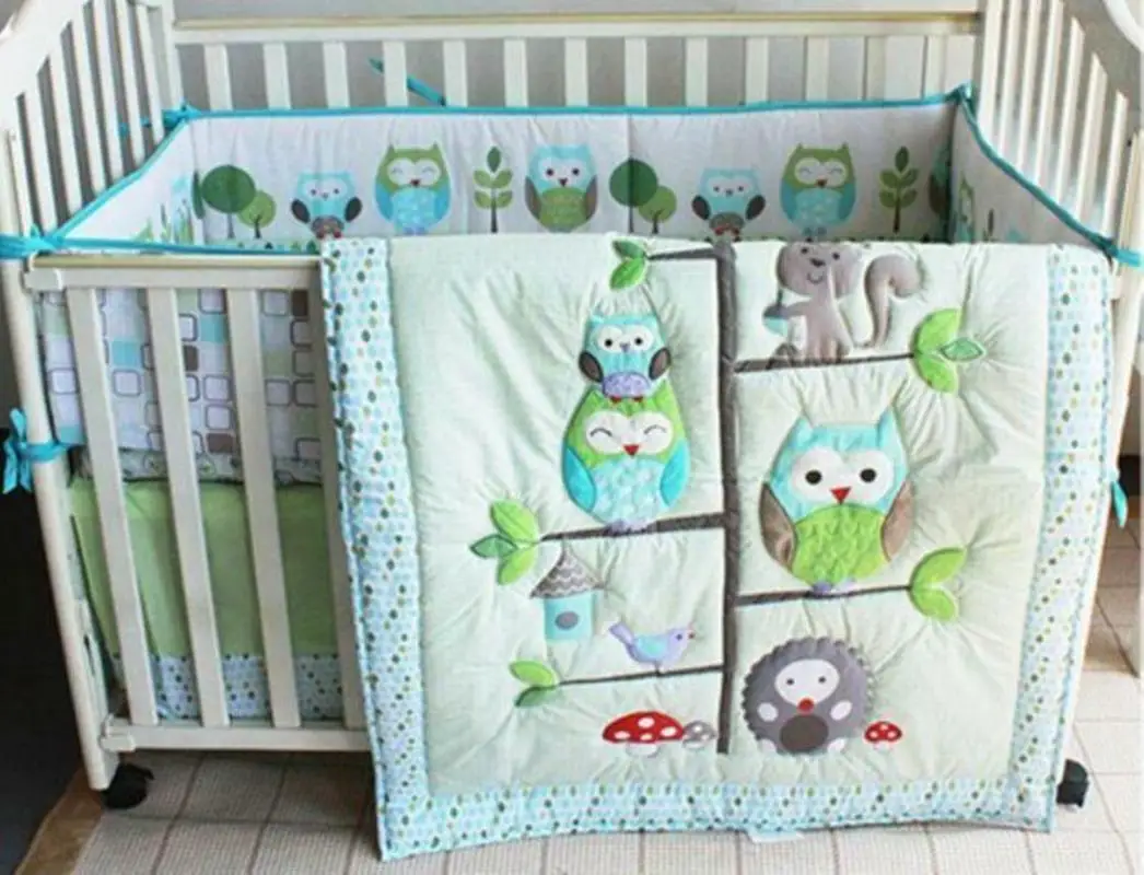owl cot bedding