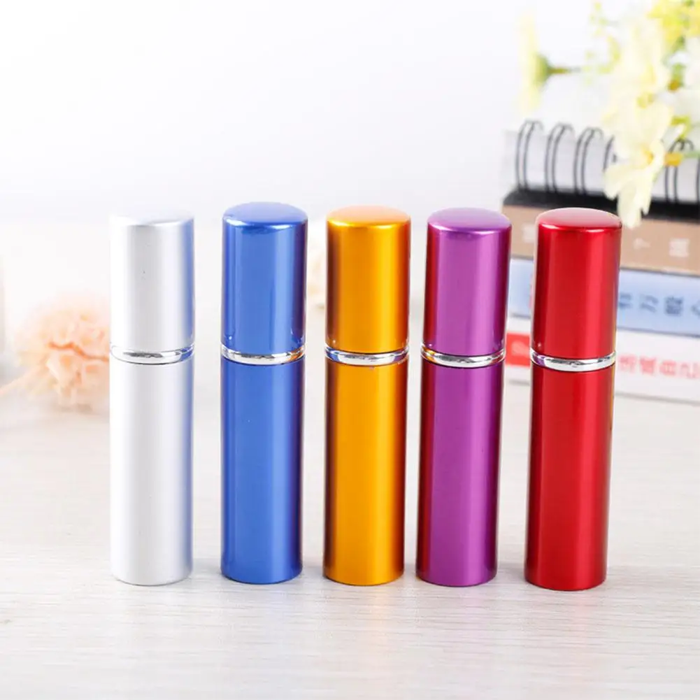 

5ml Portable Refillable Perfume Bottle Alloy Shining Color Pump Spray Atomizer Container