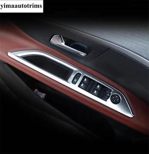Image 2 - Interior de acero inoxidable para Peugeot 3008 5008 GT 2017   2021 altavoz/ventana ascensor/la luz de la cabeza embellecedor de cubierta de botón