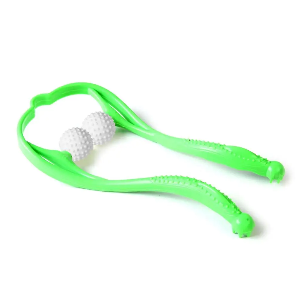 Dual Trigger Point Self-Massager Tool Pressure Relieve Home Office U-Shaped Hand Roller Manual Neck And Shoulder Therapeutic