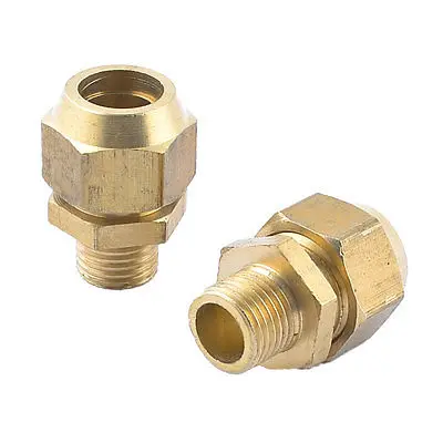 

2pcs 1/2"PT Male Thread 33/64" Tube Brass Air Fitting Quick Connector Coupler